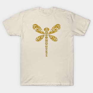 Dragonfly Totem Tattoo Art Opulent Art Deco Style T-Shirt